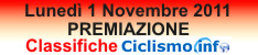 Premiazione Classifiche Ciclismo.info - Lunedi 1 Novembre 2011 - Velodromo di Montichiari (BS) - Categorie Donne Esordienti, Donne Allieve, Donne juniores, Esordienti 1 e 2 anno, Allievi, Juniores, Elite-Under23
